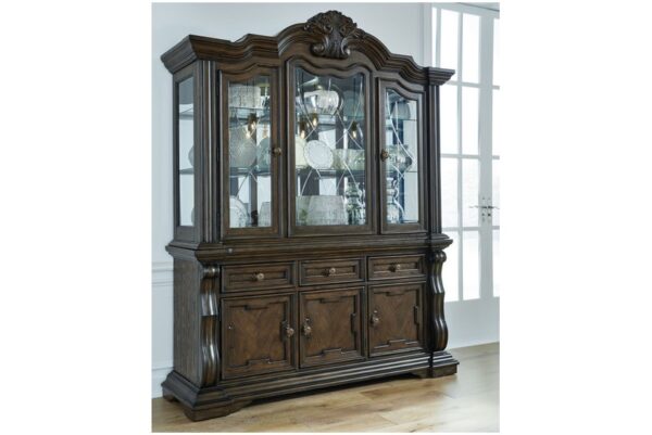 Maylee Dark Brown Dining Buffet And Hutch - Image 2