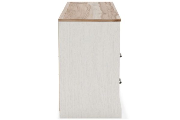 Vaibryn White / Brown / Beige Six Drawer Dresser Vinyl Wrapped - Image 5