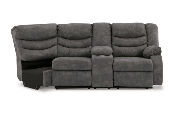 Partymate Slate Raf Reclining Loveseat W/Console - Image 3