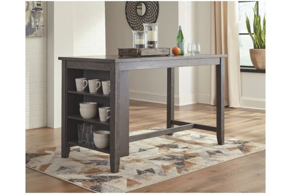 Caitbrook Gray Rectangular Dining Room Counter Table - Image 3