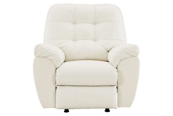 Donlen White Rocker Recliner - Image 4