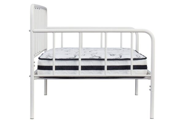 Trentlore White Twin Metal Day Bed W/Platform - Image 5