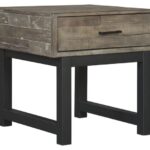 Mondoro Grayish Brown Square End Table