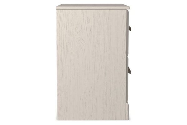 Stelsie White Two Drawer Night Stand - Image 3