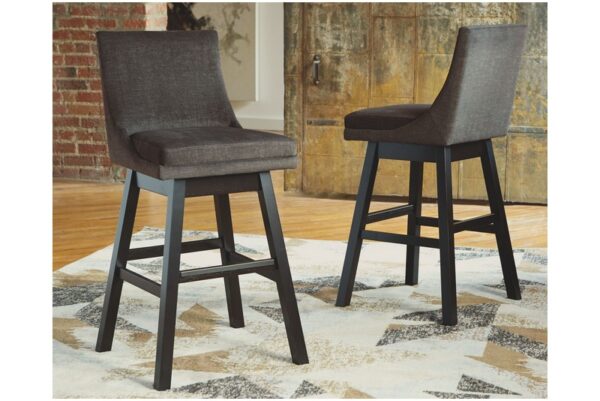 Tallenger Dark Gray Tall Uph Swivel Barstool(Set of 2) - Image 2