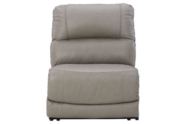 Dunleith Gray Pwr Armless Rec W/Adj Headrest - Image 3