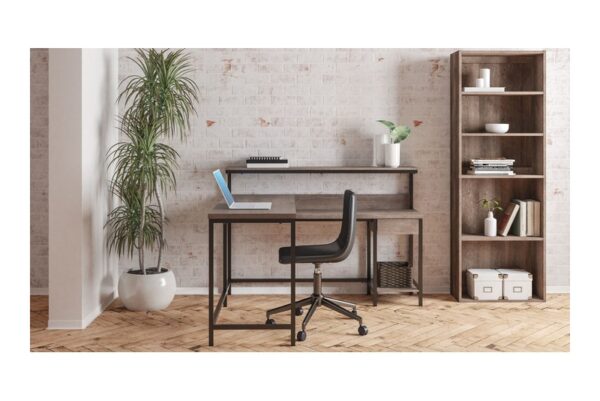 Arlenbry Gray L desk With Storage - Image 9