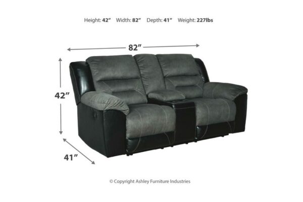 Earhart Slate 3 Pc. Reclining Sofa, Loveseat, Rocker Recliner - Image 7