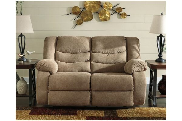 Tulen Mocha Reclining Loveseat - Image 2