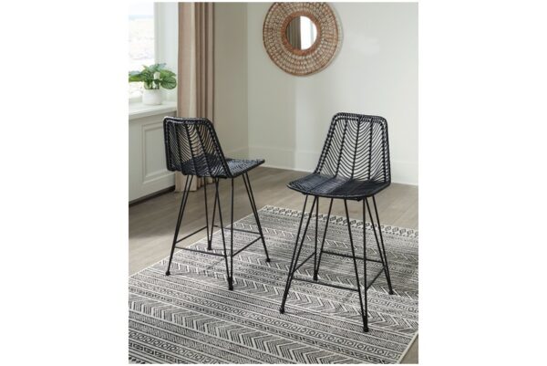 Angentree Black Barstool (Set of 2) - Image 3