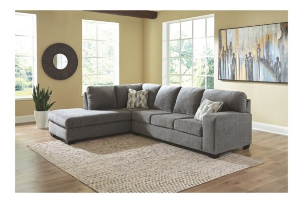 Dalhart Charcoal 4 Pc. Left Arm Facing Corner Chaise 2 Pc Sectional, Rocker Recliner, Ottoman - Image 4