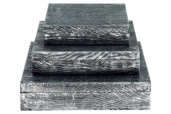 Keldy Antique Pewter Finish Box Set (Set of 3) - Image 4