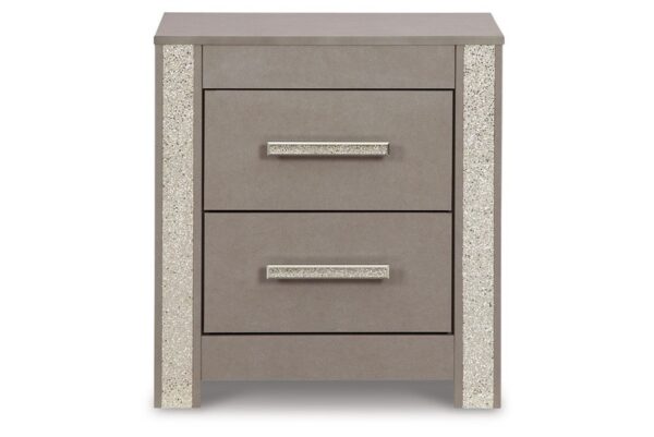 Surancha Gray Two Drawer Night Stand - Image 4