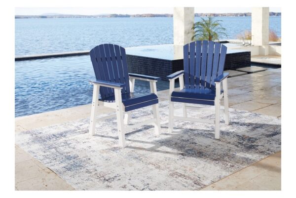 Toretto Blue / White Arm Chair (Set of 2) - Image 2