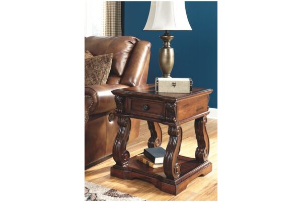 Alymere Rustic Brown Square End Table - Image 2