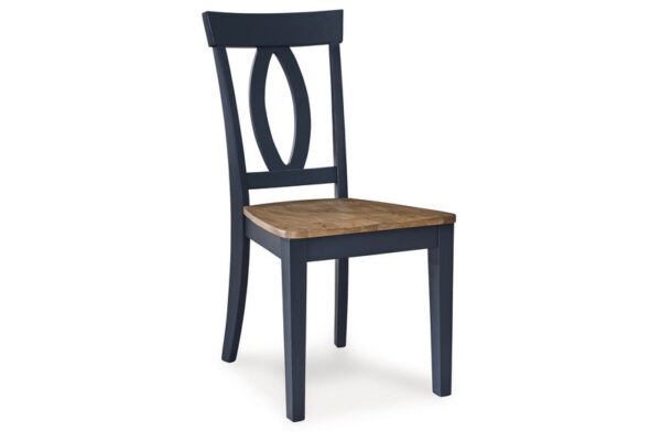 Landocken Brown / Blue Dining Room Side Chair (Set of 2) - Image 3