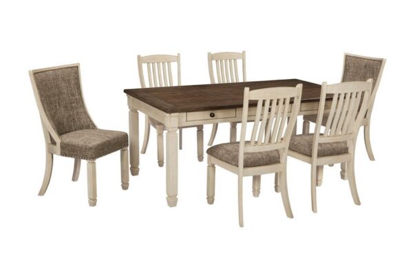 Bolanburg Beige 7 Pc. Dining Room Table, 4 Side Chairs, 2 Side Chairs - Image 4