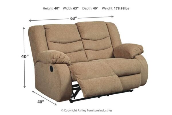 Tulen Mocha Reclining Loveseat - Image 5