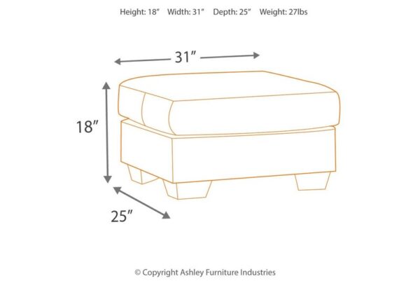 Darcy Cobblestone Ottoman - Image 4