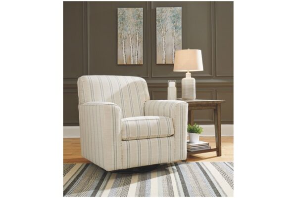 Alandari Gray Swivel Glider Accent Chair - Image 6