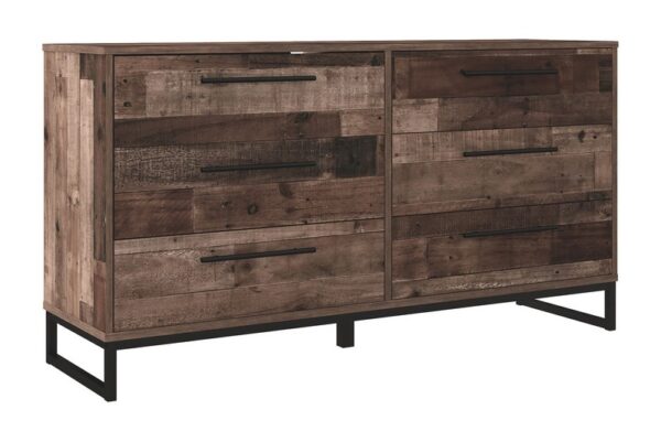 Neilsville Multi Gray Six Drawer Dresser - Image 2