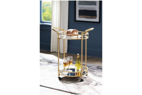 Wynora Gold Bar Cart - Image 2