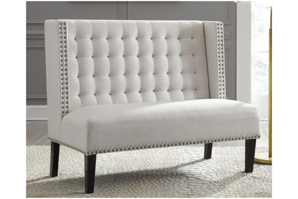 Beauland Ivory Accent Bench Button Tufting - Image 2