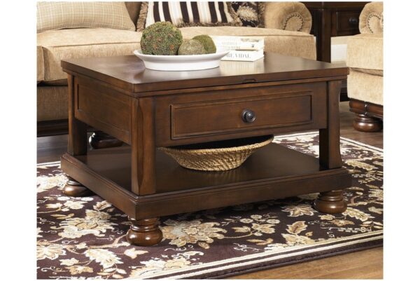 Porter Rustic Brown Lift Top Cocktail Table - Image 2