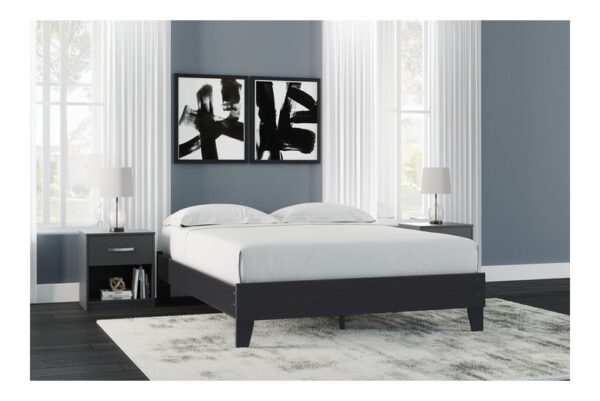 Finch Black Queen Platform Bed - Image 2