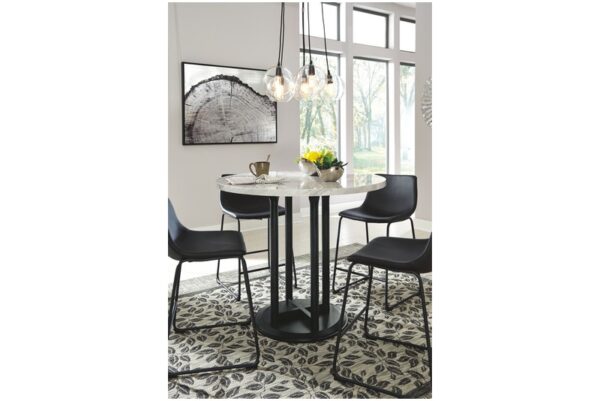 Centiar Black / Gray Round Dining Room Counter Table - Image 2