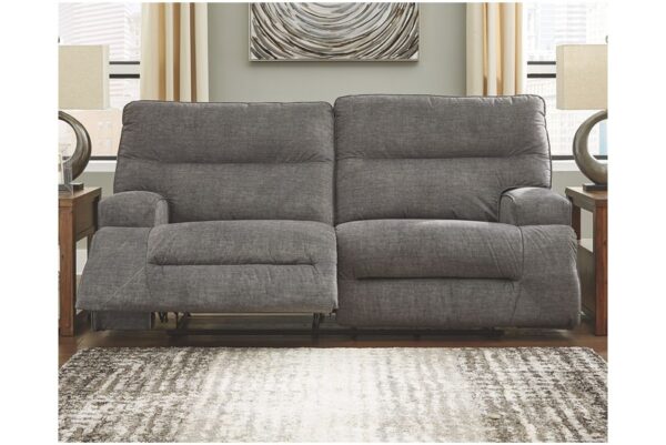 Coombs Charcoal 3 Pc. Reclining Sofa, Loveseat, Recliner - Image 2