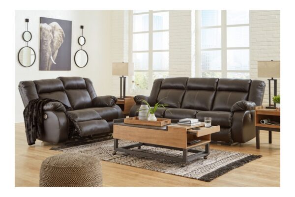 Denoron Chocolate 2 Pc. Reclining Power Sofa, Loveseat - Image 7