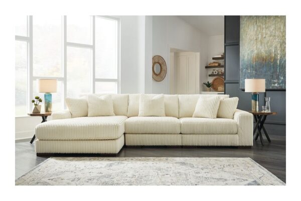 Lindyn Ivory 3 Piece Sectional With Laf Corner Chaise - Image 4