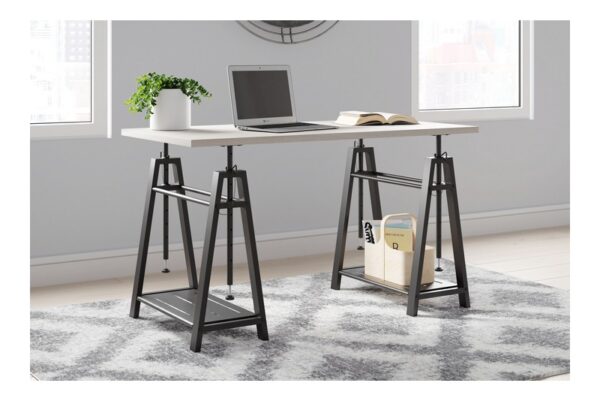 Bayflynn White / Black Adjustable Height Desk - Image 2