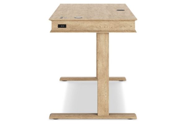 Elmferd Light Brown Adjustable Height Desk - Image 7