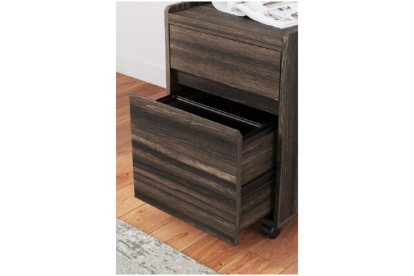 Zendex Dark Brown File Cabinet - Image 10