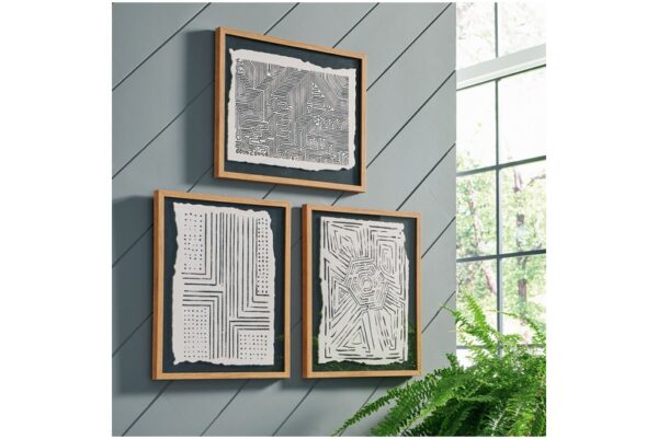 Wonderstow Black / Beige Wall Art Set (Set of 3) - Image 2