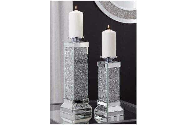 Charline Metallic Candle Holder Set (Set of 2) Plain - Image 2