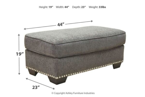 Locklin Carbon Ottoman - Image 4