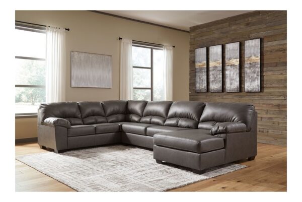 Aberton Gray Right Arm Facing Corner Chaise 3 Pc Sectional