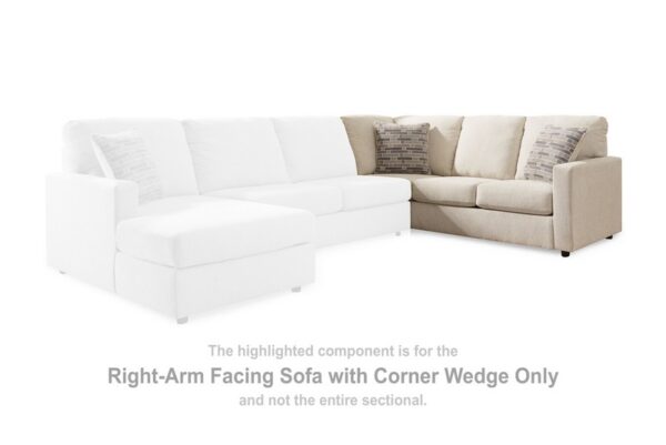 Edenfield Linen Raf Sofa W/Corner Wedge - Image 2