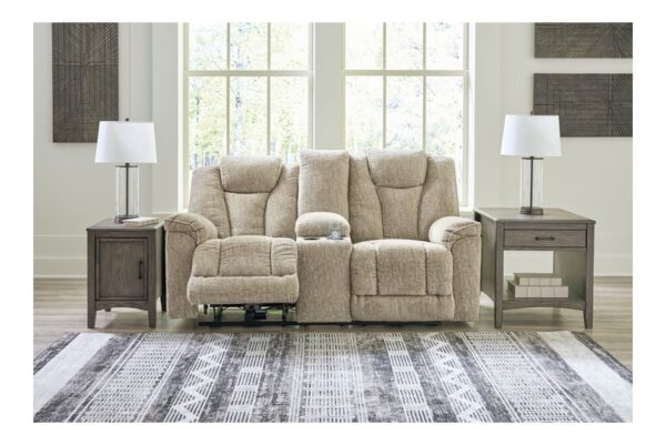 Hindmarsh Stone Power Reclining Loveseat With Console/ Adj Hdrst - Image 8