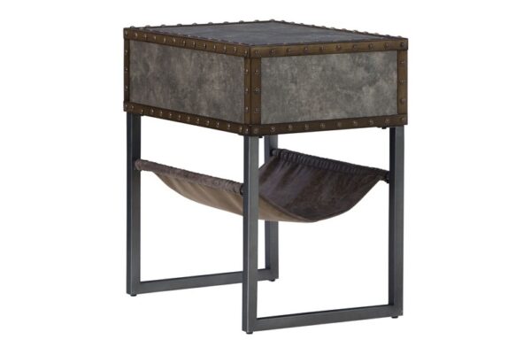 Derrylin Brown Chair Side End Table - Image 6