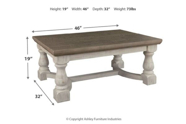 Havalance Gray / White Rectangular Cocktail Table - Image 4