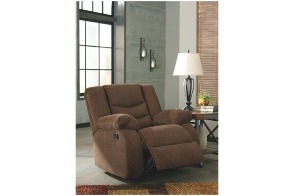 Tulen Chocolate Rocker Recliner - Image 4