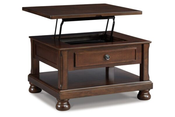 Porter Rustic Brown Lift Top Cocktail Table - Image 3