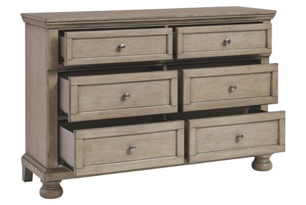 Lettner Light Gray Dresser 6 drawers - Image 2