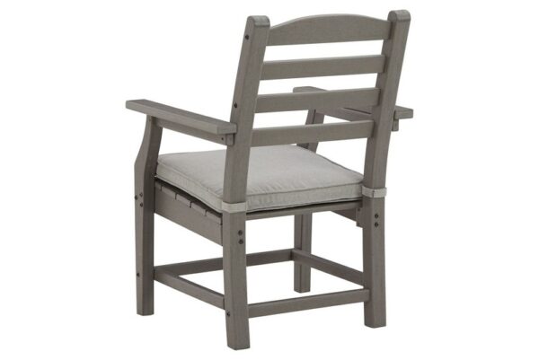 Visola Gray Arm Chair With Cushion (Set of 2) - Image 5