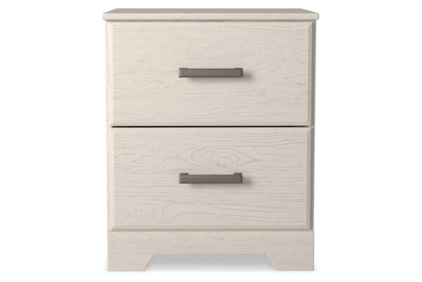 Stelsie White Two Drawer Night Stand - Image 2