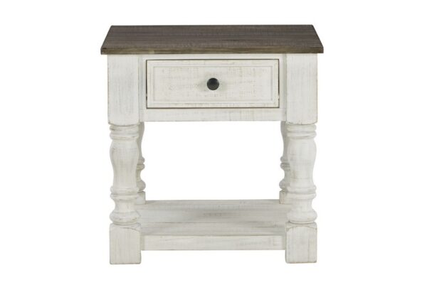 Havalance White / Gray Square End Table - Image 4